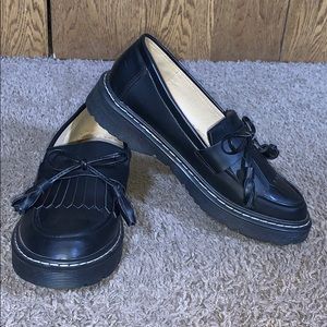 Black loafers